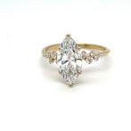 Zonder Minimumprijs - Ring - 14 karaat Geel goud - 2.29ct., Handtassen en Accessoires, Ringen, Nieuw