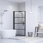 vidaXL Porte de douche Verre trempé 81x195 cm Noir, Verzenden, Neuf