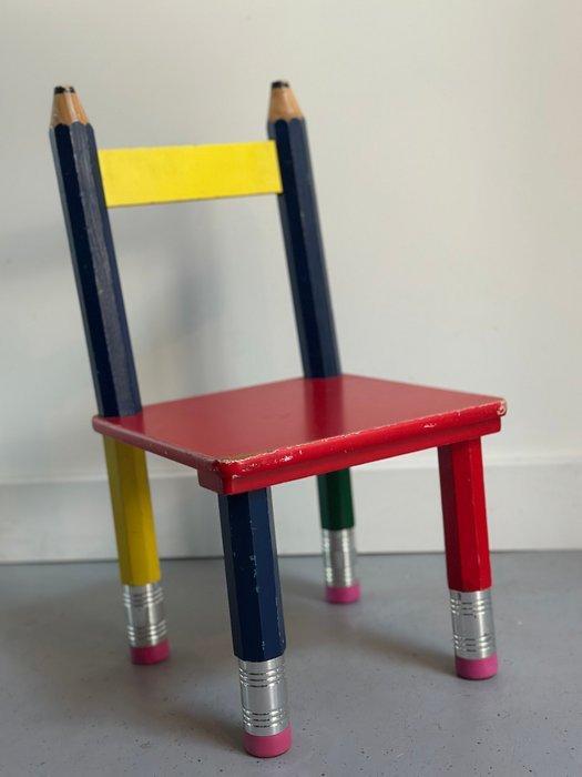 Kinderstoel - Beuken - Vintage kinderstoeltje in, Antiek en Kunst, Curiosa en Brocante