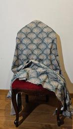 600x140 cm! Art Deco-stof in Blu Colomba - Luxe-selectie, Antiek en Kunst