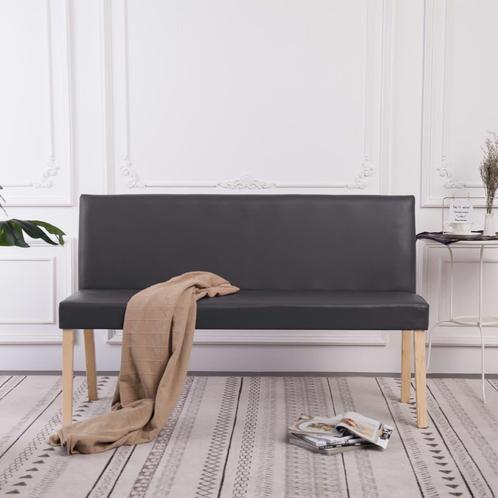 vidaXL Bankje 139,5 cm kunstleer grijs, Huis en Inrichting, Overige Huis en Inrichting, Nieuw, Verzenden