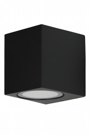 Vierkante wandlamp buiten (zwart aluminium, IP65) beschikbaar voor biedingen