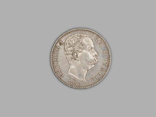 Italië, Koninkrijk Umberto I. 2 Lire 1886  (Zonder, Postzegels en Munten, Munten | Europa | Niet-Euromunten
