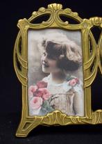 Fotolijst- Art Nouveau - Messing - Dubbele fotolijst, Antiek en Kunst