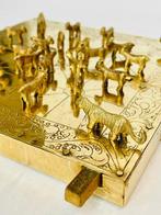 Bordspel - Bagh-Chal - Messing, Antiek en Kunst