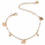 Fako Bijoux - Enkelbandje - Enkelsieraad - Vlinders & Strass, Verzenden, Nieuw