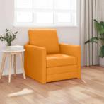 vidaXL Vloersofa Bed 2-in-1 Donker Geel 74x77x81 cm Stof, Huis en Inrichting, Zetels | Zetels, Verzenden, Nieuw