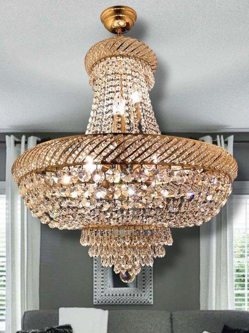 Plafondlamp - Verguld brons, Antiek en Kunst, Antiek | Verlichting