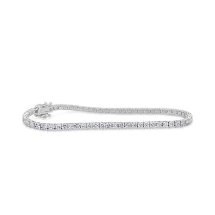 Tennis armband - 18 karaat Witgoud - 3.33ct. tw. Diamant, Handtassen en Accessoires, Antieke sieraden