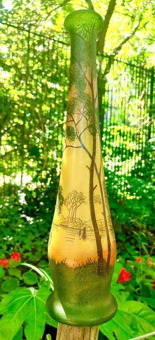 LEGRAS (1839-1916) - Vase - Très grand vase émaillé à décor, Antiek en Kunst, Antiek | Glaswerk en Kristal