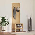 vidaXL hal kast FLORO Wasbruin 50 x 40 x 158 cm Massief, Huis en Inrichting, Verzenden, Nieuw