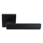 Deurklink Wolf mat zwart op vierkant rozet, Doe-het-zelf en Bouw, Nieuw, Overige materialen, Klink of Kruk