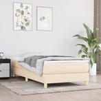 vidaXL Boxspring bed 80x200 cm stof crèmekleurig, Verzenden