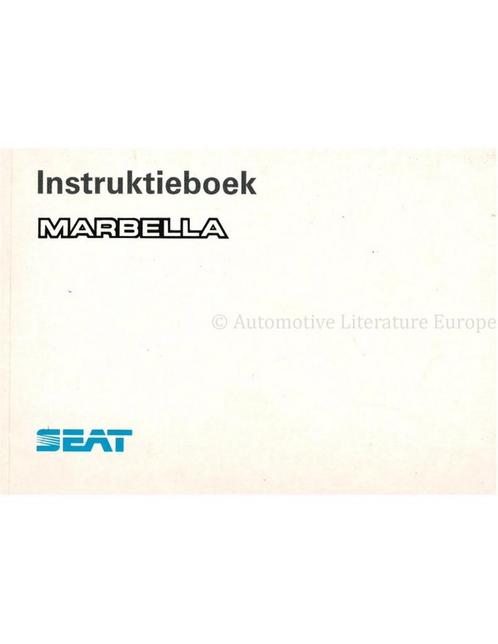1994 SEAT MARBELLA INSTRUCTIEBOEKJE NEDERLANDS, Auto diversen, Handleidingen en Instructieboekjes, Ophalen of Verzenden