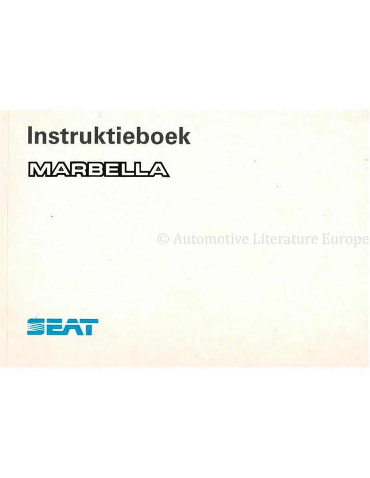 1994 SEAT MARBELLA INSTRUCTIEBOEKJE NEDERLANDS, Auto diversen, Handleidingen en Instructieboekjes, Ophalen of Verzenden