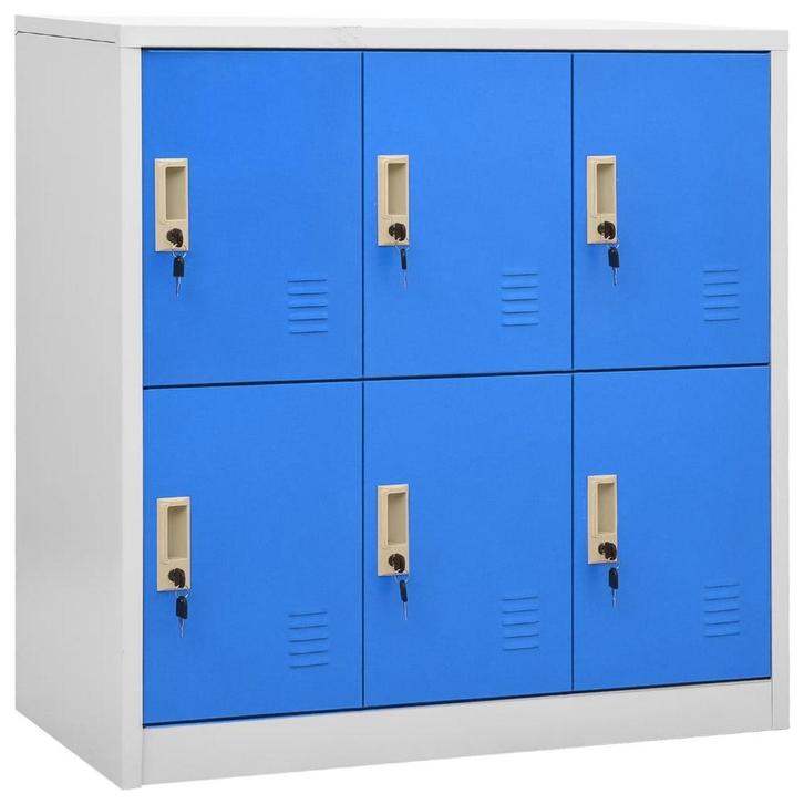 Stalen Locker Lichtgrijs/Blauw | Tweede Kansje | OP = OP, Maison & Meubles, Armoires | Casiers, Envoi