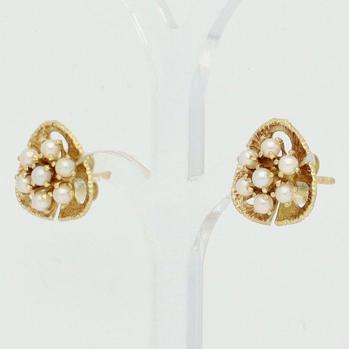 Boucles doreilles - 14 carats Or jaune - Parel, Handtassen en Accessoires, Oorbellen