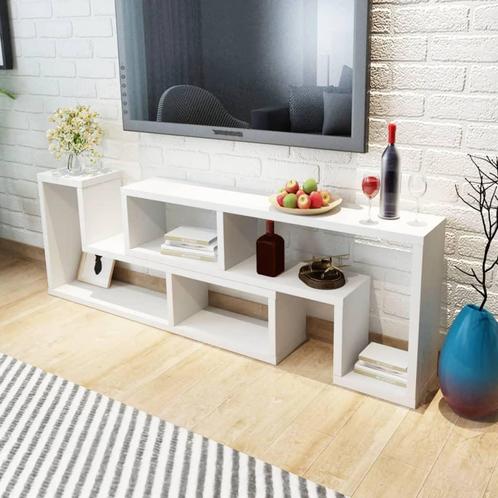 vidaXL Tv-meubel dubbel L-vormig wit, Huis en Inrichting, Kasten |Televisiemeubels, Nieuw, Verzenden