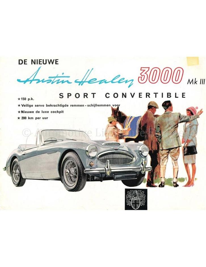 1965 AUSTIN HEALEY 3000 MK III BROCHURE NEDERLANDS, Boeken, Auto's | Folders en Tijdschriften