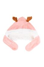 Muts Rendier Fleece Lichtroze Bont Hoorns Oren Touwtjes Roze, Kinderen en Baby's, Kinderkleding | Petten en Hoeden, Ophalen of Verzenden