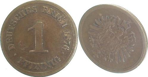 Duitsland Probe 1 Pfennig 1876 G J 001 deutlich feine Riff, Postzegels en Munten, Munten | Europa | Niet-Euromunten, België, Verzenden