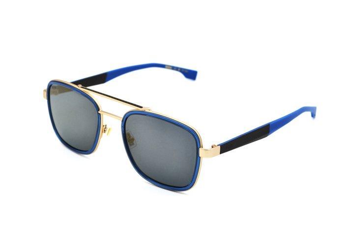 Hugo Boss - 1486S LKSWM - Blue Acetate & Gold - Rectangular, Bijoux, Sacs & Beauté, Lunettes de Soleil & Lunettes | Femmes