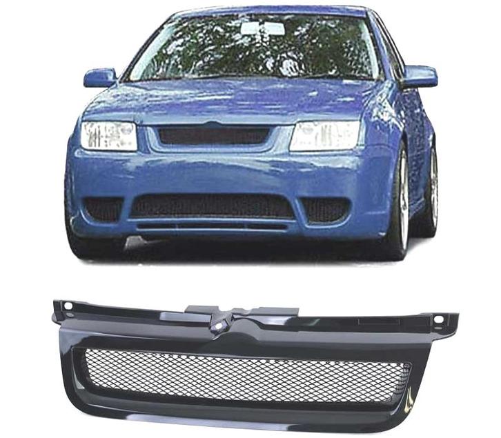 Calandre Pour Volkswagen Vw Bora 98-05 Noir Brillant, Auto-onderdelen, Carrosserie, Verzenden