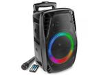 Fenton FT8LED-MK2 accu speaker met Bluetooth - 300W, TV, Hi-fi & Vidéo, Enceintes