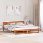 vidaXL Bedframe met Hoofdeinde Gewaxte Bruin 180x200 cm, Huis en Inrichting, Verzenden, Nieuw