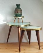 Jasba keramik - Table à plantes (4) - Bois, Laiton, Formica