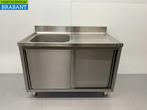 Evier inox 2 portes coulissantes Premium-line 120 cm Horeca, Verzenden