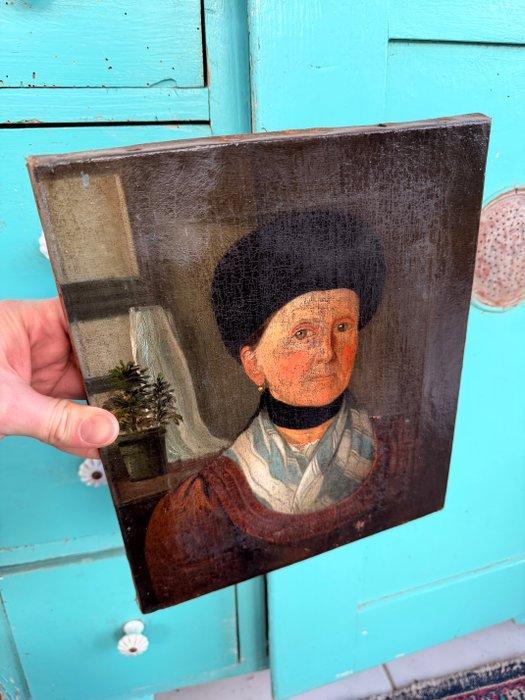 Oostenrijkse school (XIX) - Portrait der Ursula Döttinger, Antiquités & Art, Art | Peinture | Classique