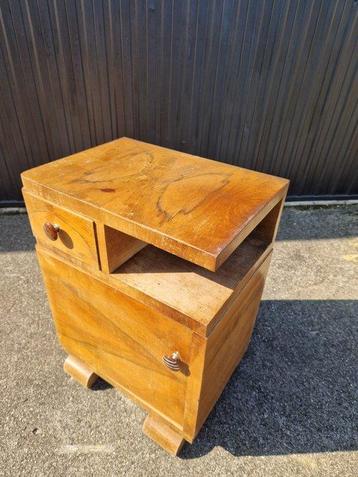 Nachtkastje - Hout - Vintage Art Déco nachtkastje beschikbaar voor biedingen