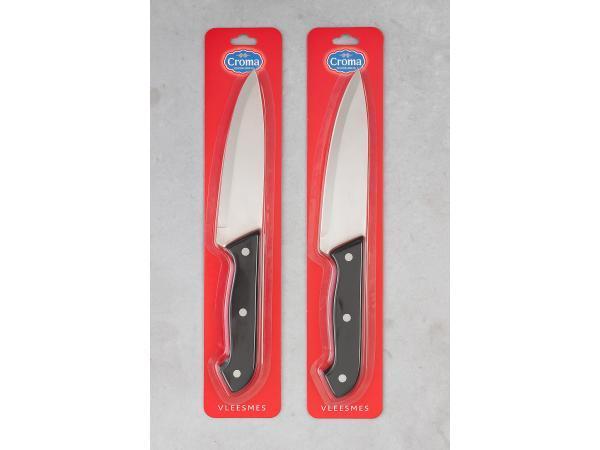 Veiling - Set van 2 Croma Vleesmessen – RVS Slagerskwalite, Huis en Inrichting, Keuken | Keukenbenodigdheden