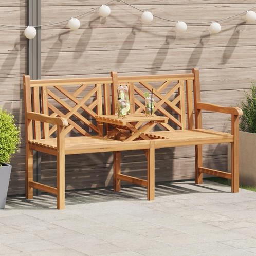 vidaXL Bank Other Bruin 150 x 60 x 90 cm Massief teakhout, Tuin en Terras, Tuinsets en Loungesets, Nieuw, Verzenden