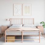 vidaXL Nachtkastjes 2 st 36x39x50,5 cm staal roze, Huis en Inrichting, Verzenden, Nieuw