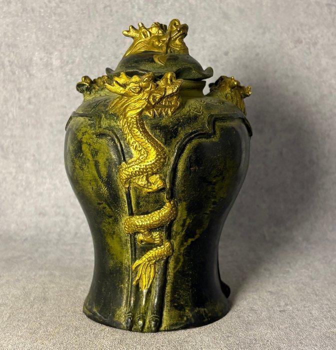 Rituele draken vaas - Brons - China - Eind 20e eeuw, Antiek en Kunst, Antiek | Overige Antiek