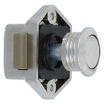 Drukknopslotje met rozet en sluitplaat vernikkeld