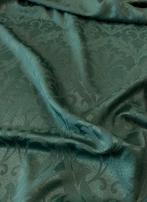 Prestigieuze jacquard damaststof in bosgroen. - Meubelstof -