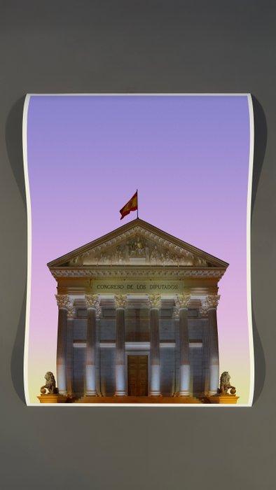 Téber - Palacio de las Cortes (Sunrise), Antiek en Kunst, Kunst | Schilderijen | Modern