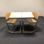Tweedehands complete school set Eromes van 9 stuks tafels +, Huis en Inrichting, Stoelen, Gebruikt, Hout, Vijf, Zes of meer stoelen