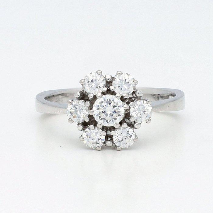 Ring - 14 karaat Witgoud Diamant (Natuurlijk), Handtassen en Accessoires, Ringen