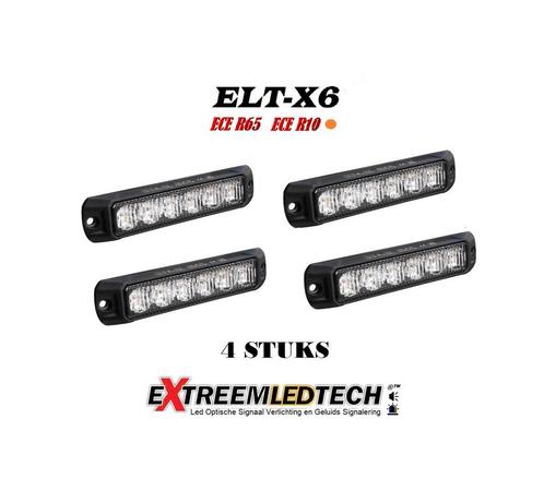 ELT-X6 LED Flitser 6x3 Watt ECER65 K2 IP67 12-24V Set 4 Stuk, Autos : Pièces & Accessoires, Éclairage, Enlèvement ou Envoi