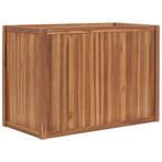vidaXL Plantenbak verhoogd 100x50x70 cm massief teakhout, Tuin en Terras, Verzenden, Nieuw