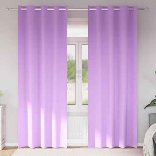 vidaXL Gordijnen met gordijnen 2 pcs Paars 245 x 140 cm, Huis en Inrichting, Stoffering | Gordijnen en Lamellen, Nieuw, Verzenden