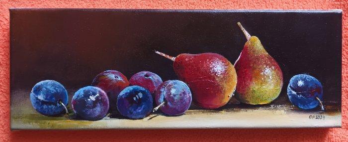 Alexander Nakonechnyi (XX-XXI) - Pears and plums, Antiek en Kunst, Kunst | Schilderijen | Klassiek