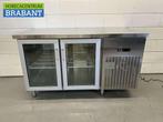 RVS Koelwerkbank 2 glasdeuren glazen deur 1/1 GN 139 cm 230V, Ophalen of Verzenden, Nieuw in verpakking