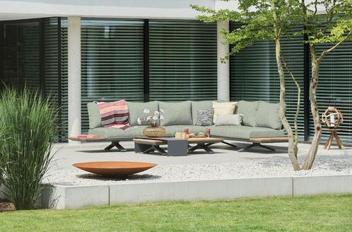 Suns Stockholm platform loungeset XL soft green |, Jardin & Terrasse, Ensembles de jardin
