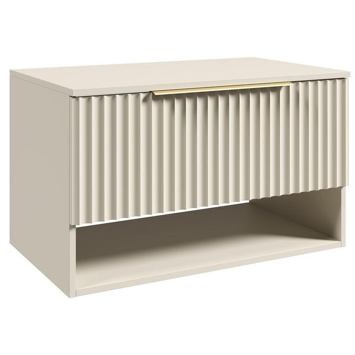 Badplaats Wastafelkast Kelo 80 cm - Beige - Badmeubel, Huis en Inrichting, Badkamer | Badkamermeubels, Nieuw, Verzenden