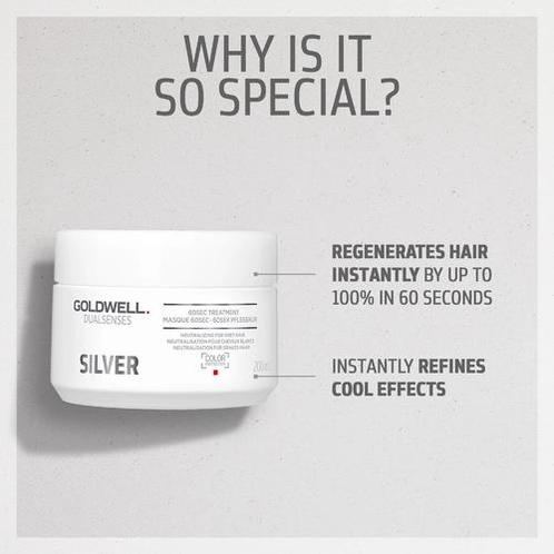 Goldwell Dualsenses Silver 60sec Treatment (Haarmasker), Handtassen en Accessoires, Uiterlijk | Haarverzorging, Nieuw, Verzenden